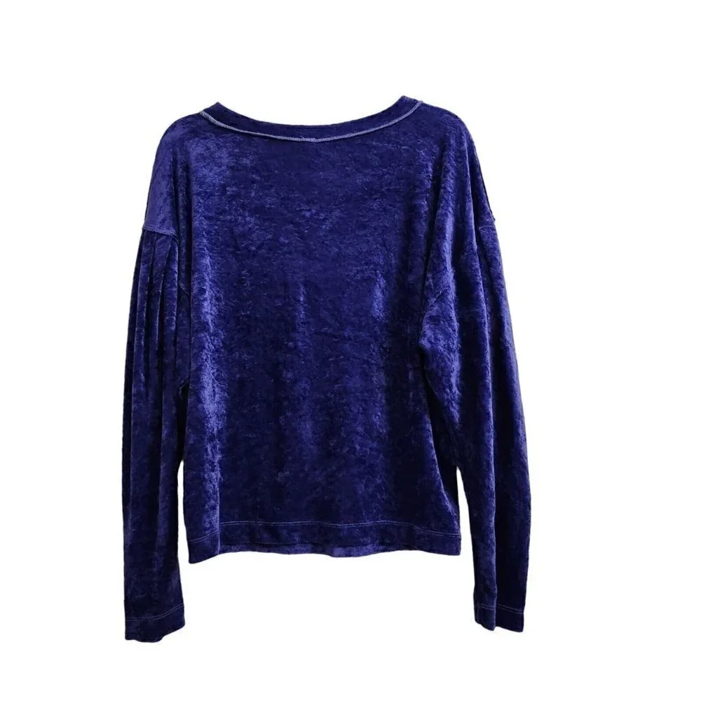 We the Free People Sweater Petite Small‎ SP Purple Night Milan Crushed Velvet